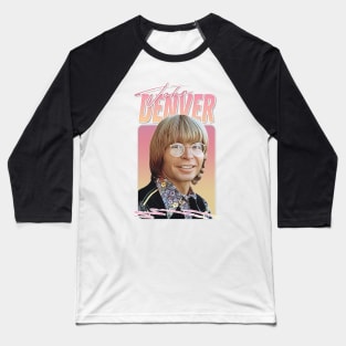 John Denver -  Retro Style Fan Artwork Baseball T-Shirt